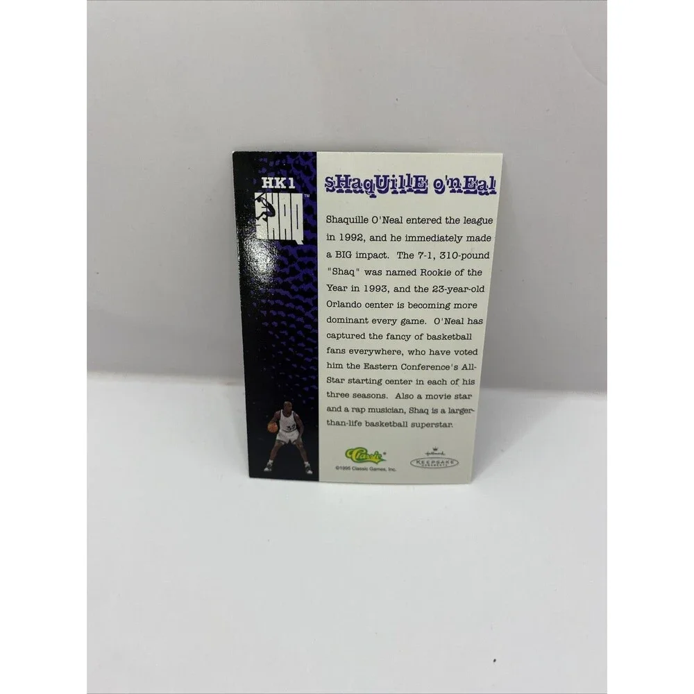 1995 Hallmark Keepsake Ornament HOOP STARS-Shaquille O'Neal #1 in series,Vintage